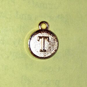 “T” Charm jewelry making Necklace bracelet ring baubles keychain ID tag lanyard
